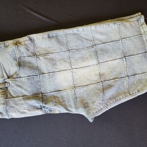 Waimea Mens Patchwork Denim Shorts Skinny Fit Size‎ 42 Light Wash